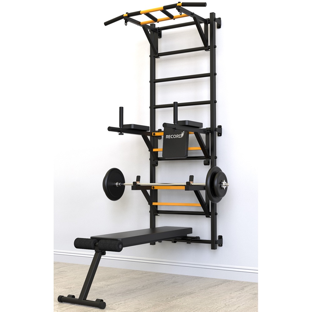 Шведская стенка Рекорд X4(без опоры на пол)-Турник съемный