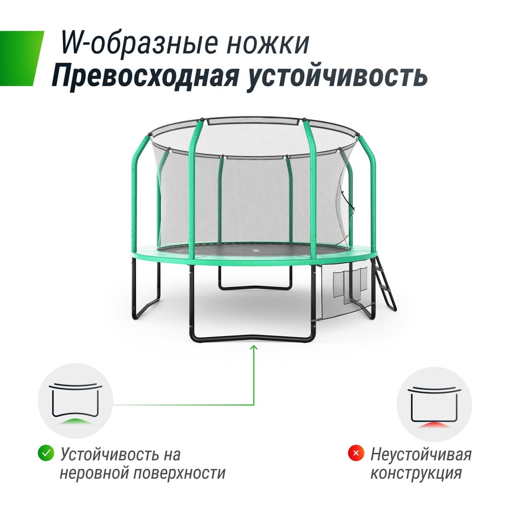 Батут UNIX line SUPREME GAME 10 ft (green) — изображение 2