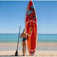 SUP board (сап доска с рыбкой оранжевый)