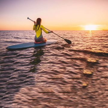 SUP board надувной для серфинга с веслом Дельфины (Сап доска) — изображение 9